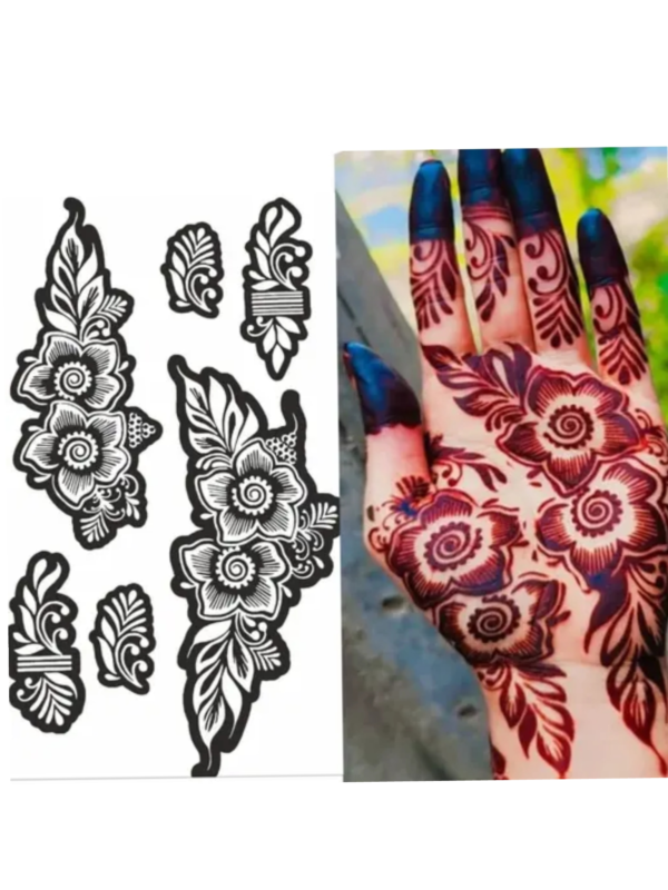 Mehendi Stencil Design Sticker for Girls Women