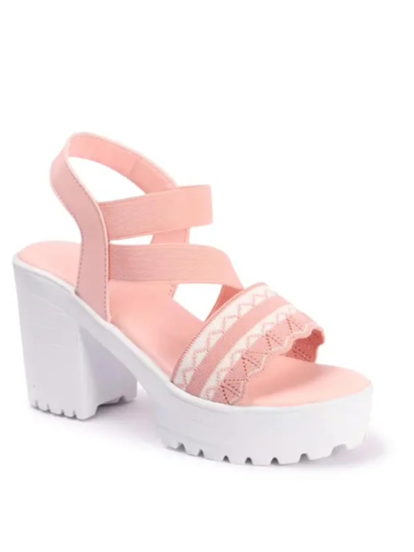 Looks Fancy & Comfortable Block Heel Sandal with Ankle Strap for women & Girls