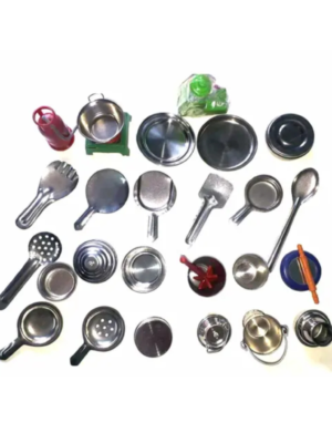 Tiny Souls 32 pcs Mini Stainless Steel Utensils For kids kitchen cooking set/Miniature Cooking Set