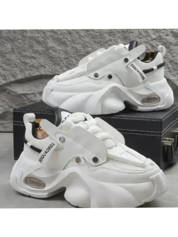 Ultra-Comfort Athletic Casual White Sneakers Shoes for Men