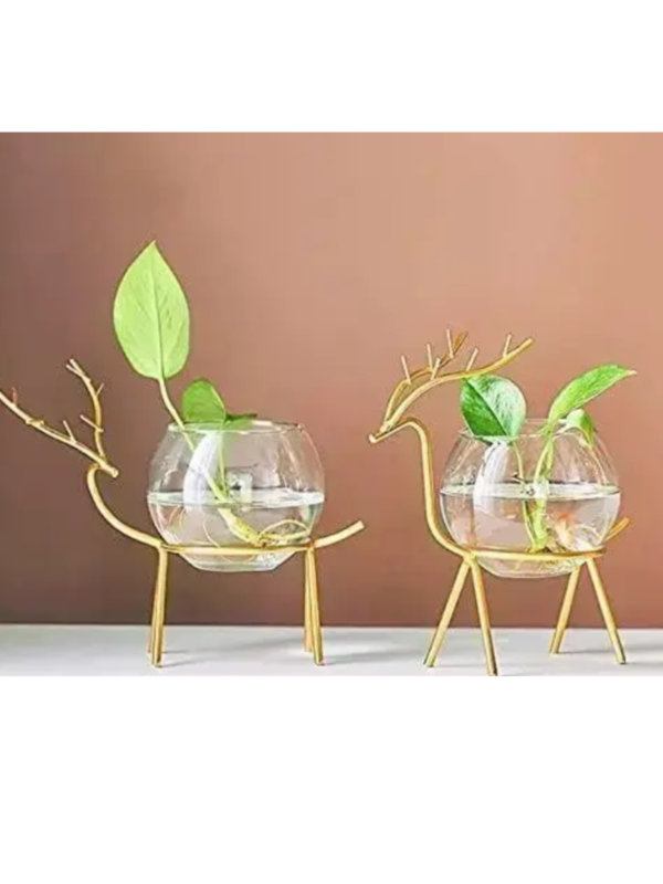 Glass Planter Holder Deer