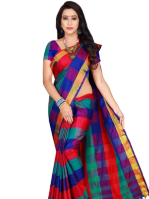 Cotton silk fabric Daily wear saree for woman