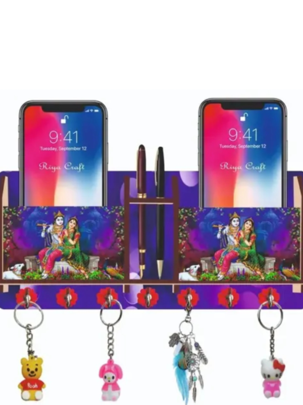 D.p.collection Radha Krishna wooden key holder