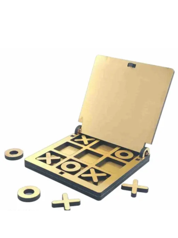 LIFE BETTER® Wooden Tic Tac Toe Portable Game for All Age Groups