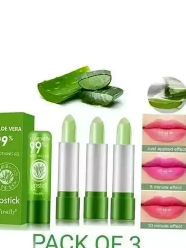3 pcs aloe vera moisturizing lipstick long l…
