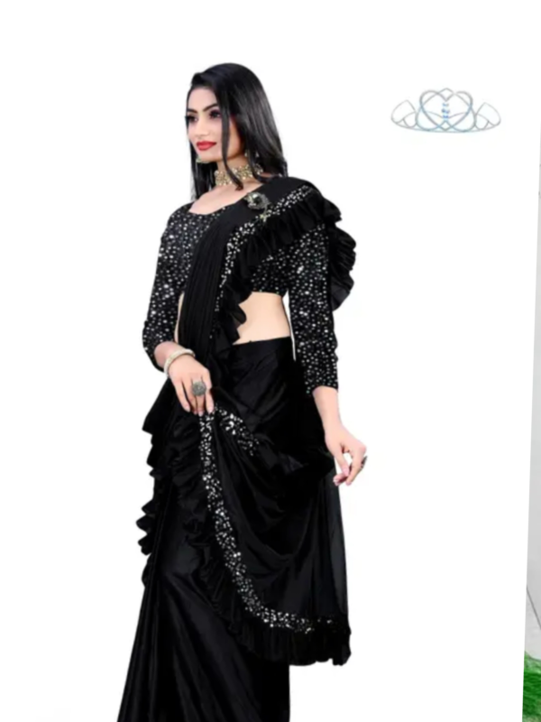 Naw Sadi for lycra ruffle sari ready