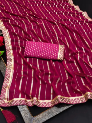 Soft georgette chiffon leheriya sarees