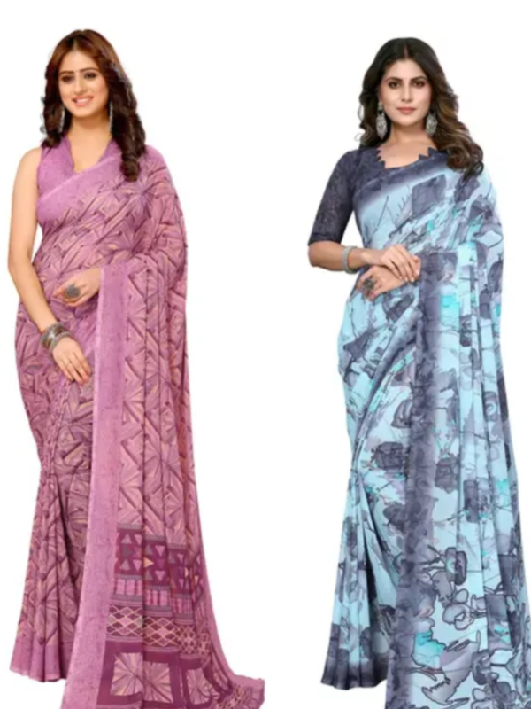 Designer trendy printed saree