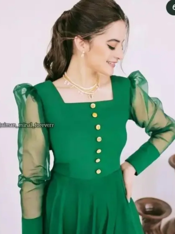 Designer Green Gown | Fashionable