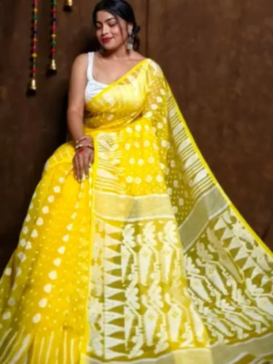 Jamdani sareeSaree Fabric: TaantBlouse: