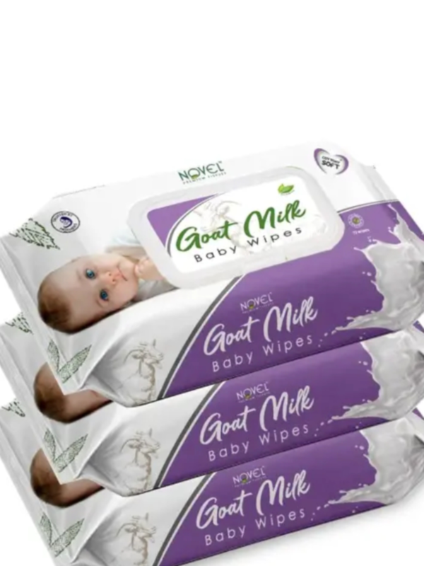 Novel goat milk baby wipes 72 s sheet of 3