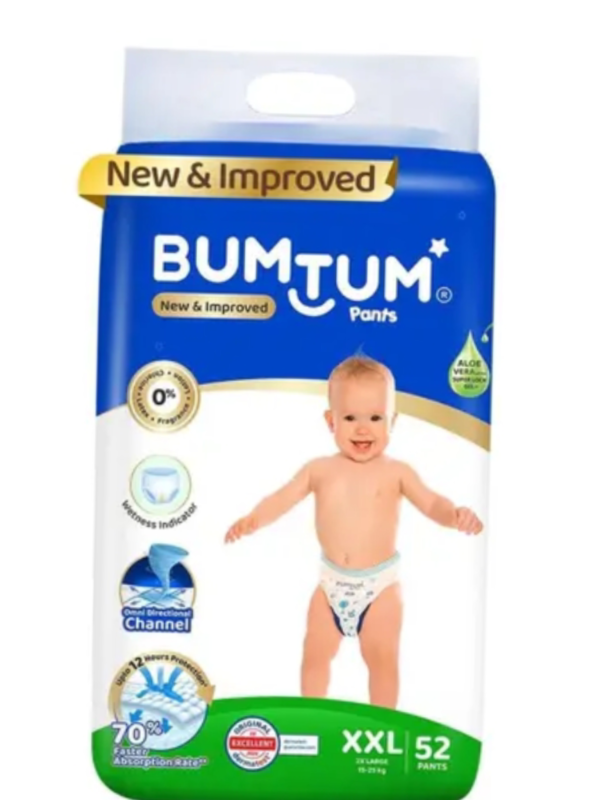 Baby diaper pants xxl size 52 count doubl