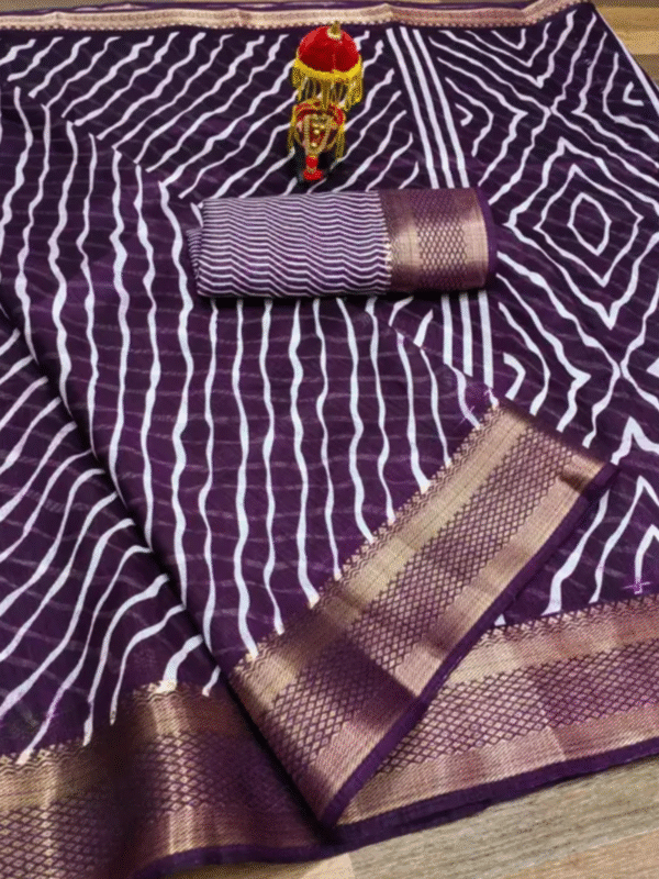 Women cotton crystal lehriya