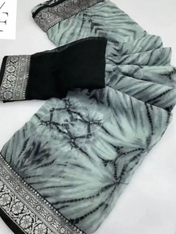 Trendy designer shibori print sarees