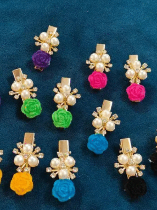 Imported rose design baby har pin clips