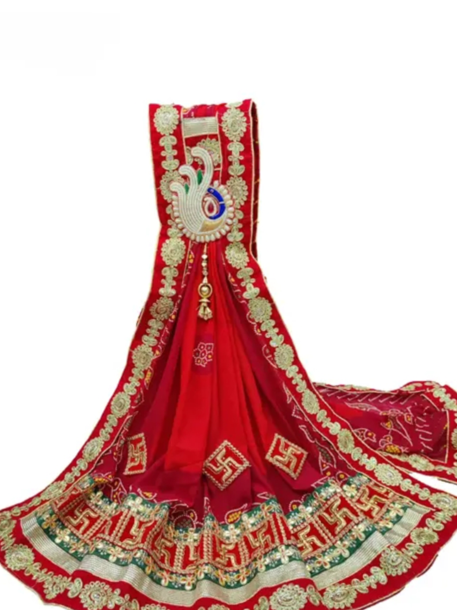 Bandhej jaipuria broch plated Rajasthani odhna