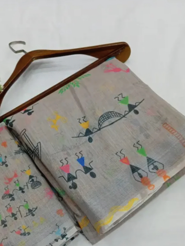 Designer linen cotton sarees
