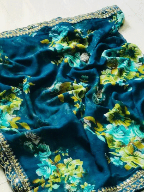 Chiffon beautiful printed saree