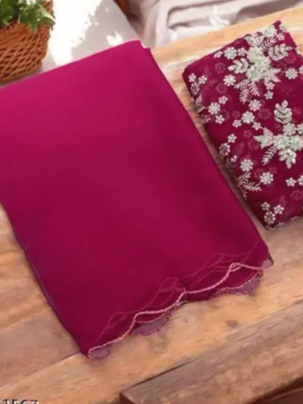 Parl designer pink saree