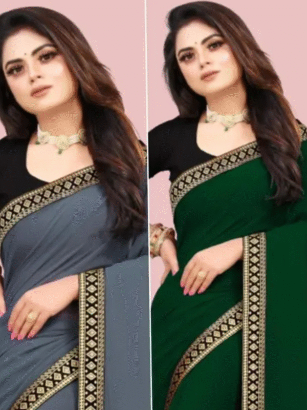 Square maharani lace border (pack of 2)saree