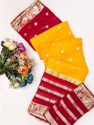 Pure viscose georgette saree