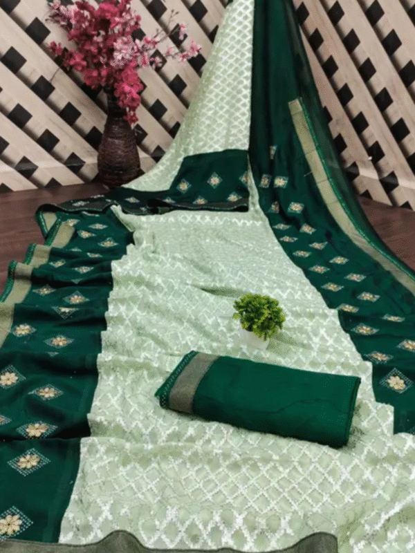 Beautiful vichitra silk saree