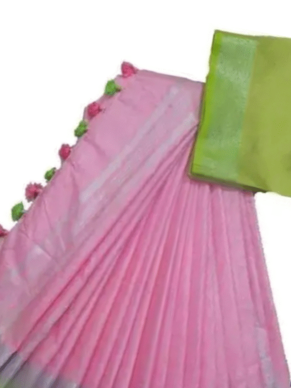 Cotton slub saree