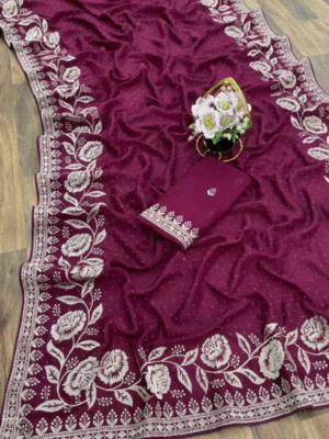 Silk rancyembroi season of saree